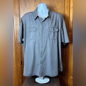 Wrangler Men's Casual Gray Button-Down Shirt‎ - 3XL